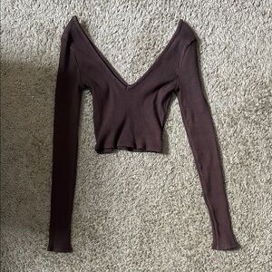 Brown Fashion Nova Crip Top